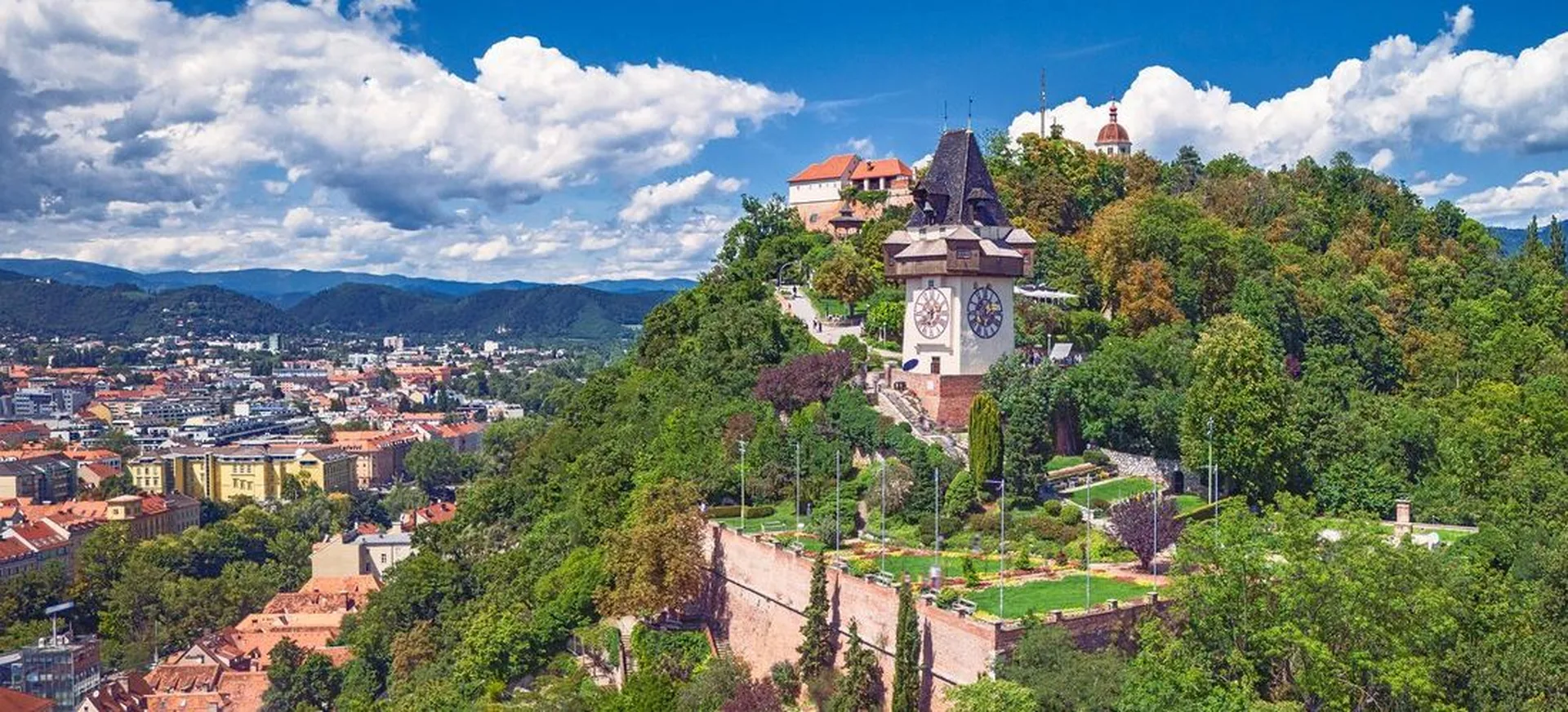 Blick über Graz und den Schlossberg