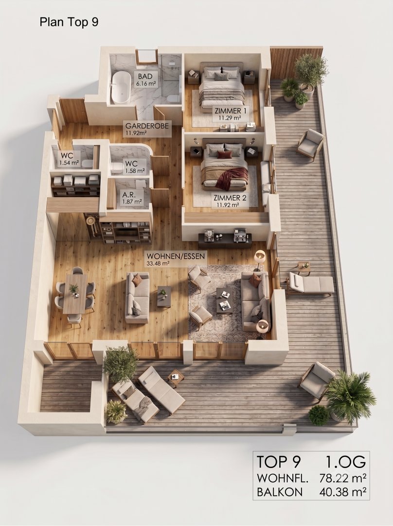 Seejuwel als Renditeobjekt – 3-Zimmer-Wohnung mit Südterrasse und eigenem Seezugang am Wörthersee