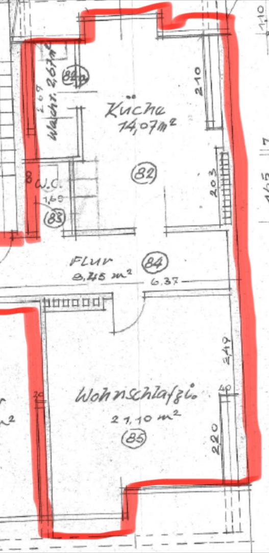 Grundriss Preisgünstige Eigentumswohnung in der Innenstadt