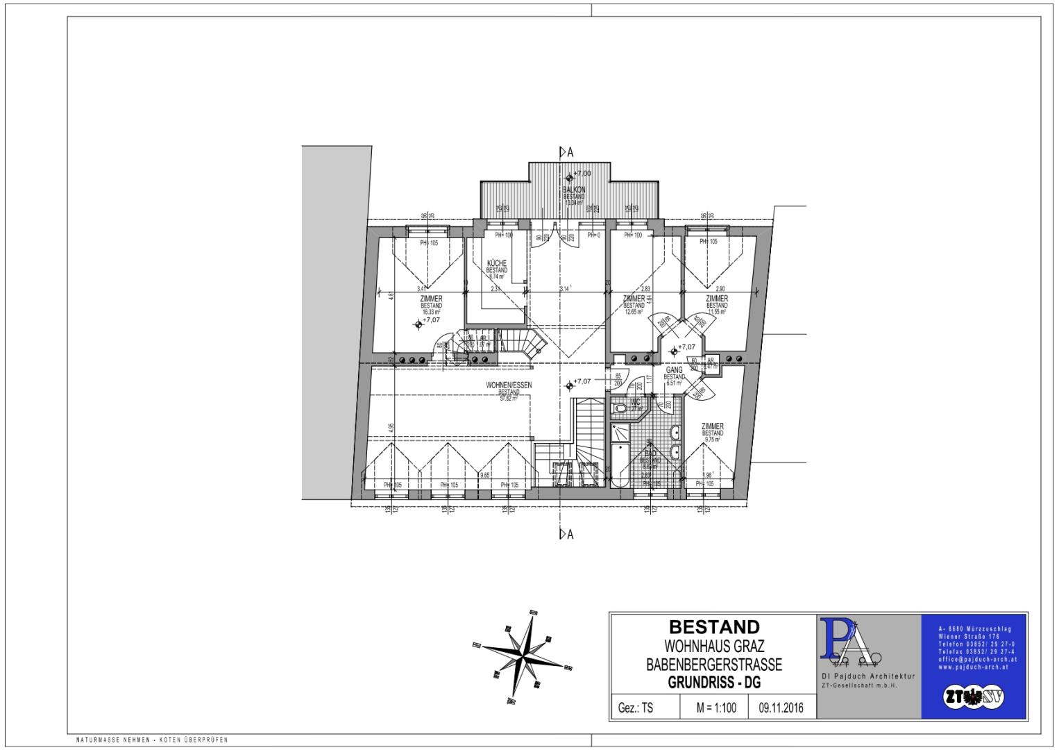 Grundriss Traumhafte Penthousewohnung als Maisonette mit Dachterrasse und Garage