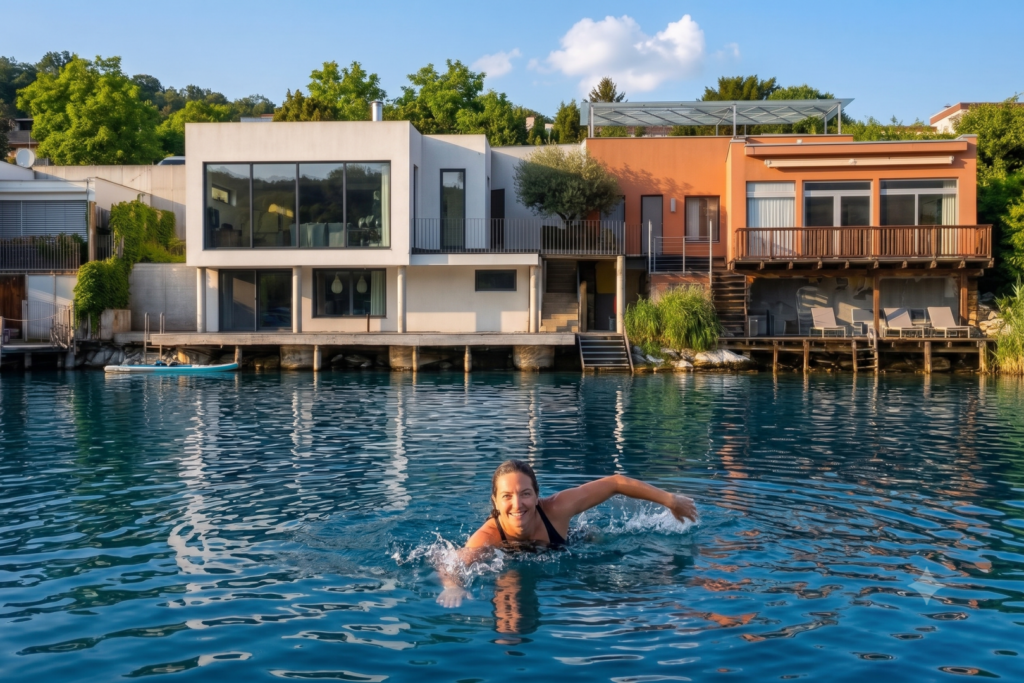 Domizil am eigenen Badesee an der Copacabana mit Privatsteg – Luxus direkt am Wasser – Bild 2