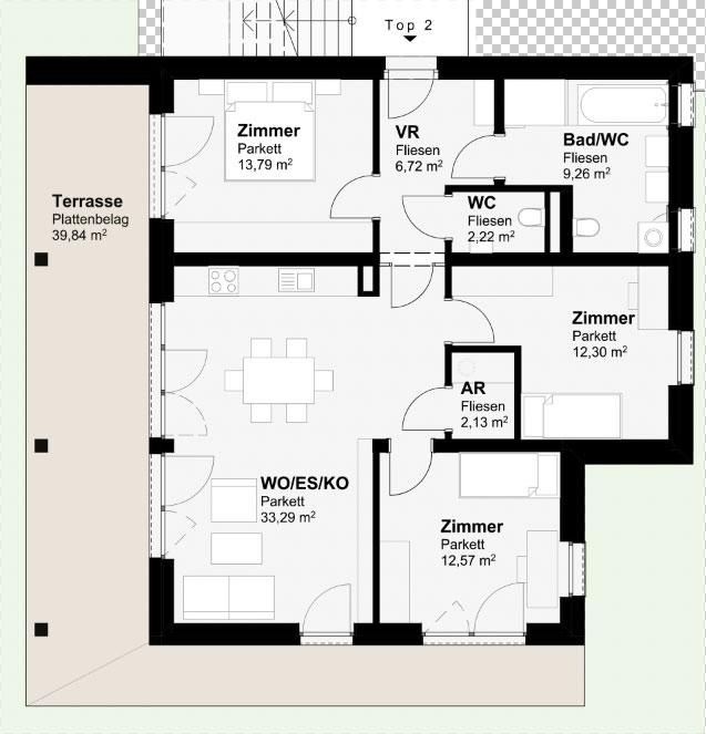 Grundriss MARIATROST –ERSTBEZUG * 4 Zimmer GARTEN – Wohntraum! BAUSTART erfolgt!
