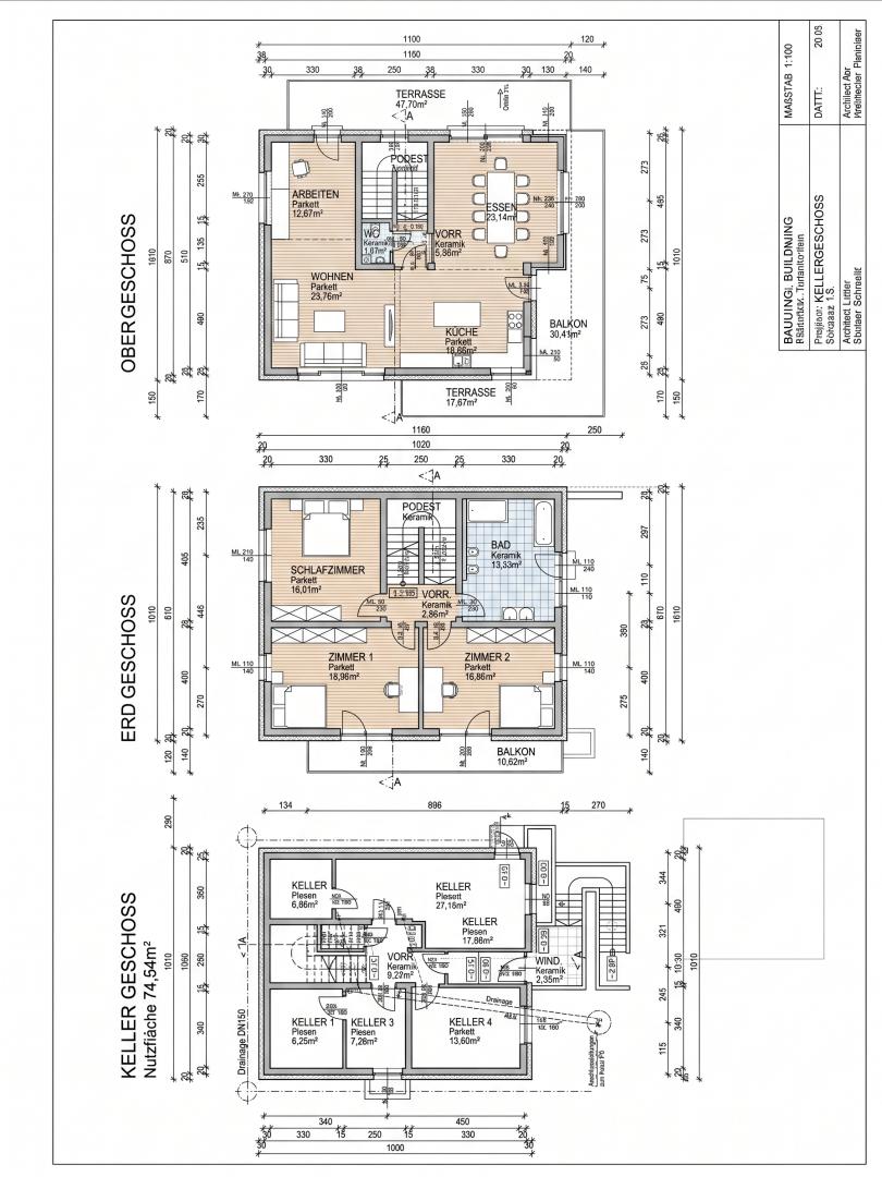 Grundriss Villa am Gedersberg: 230 m² Wohnfläche, beheizter Pool, Blick auf die Koralpe