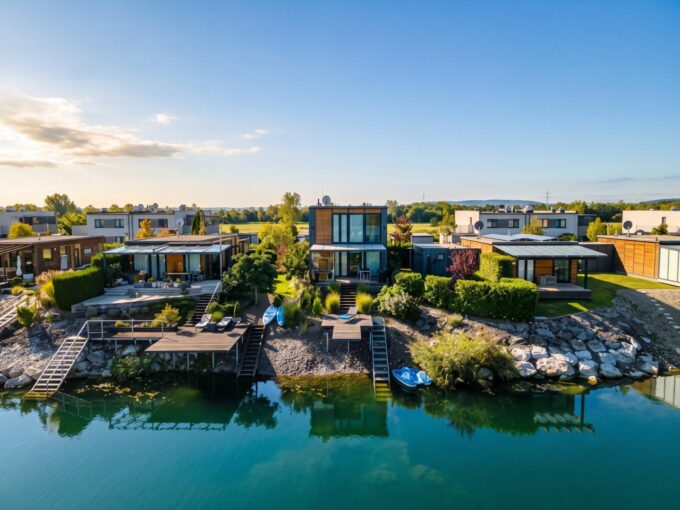 Strandhaus Premstätten – Seehaus mit eigenem Steg – 95 m² Holzhaus auf 412 m² Eigengrund,…