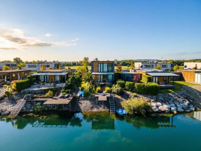 Strandhaus Premstätten – Seehaus mit eigenem Steg – 95 m² Holzhaus auf 412 m² Eigengrund,…