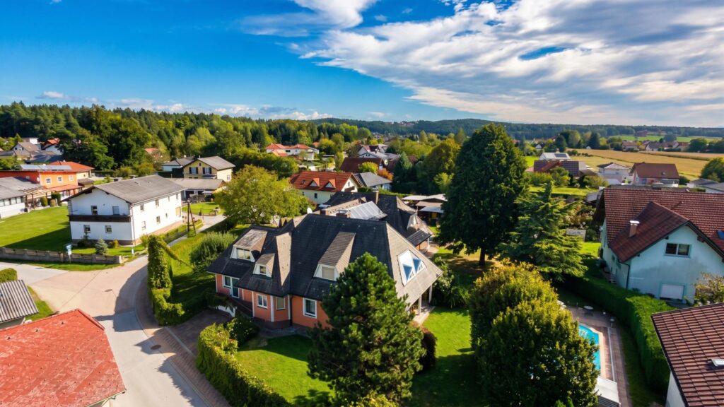 Ansicht aus der Luft – Einfamilienhaus, 8501 Lieboch