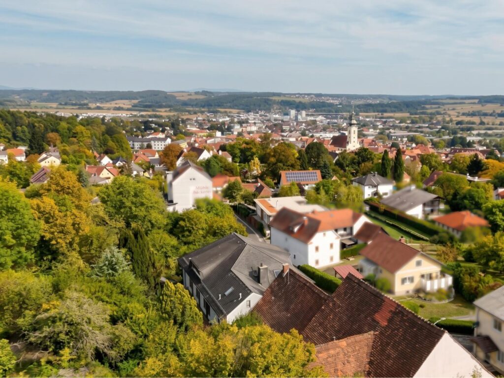 Blick nach Hartberg Zentrum – Mehrfamilienhaus, 8230 Hartberg