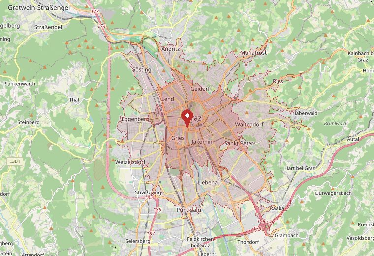 In rund 15 Minuten mit dem Auto erreichbar