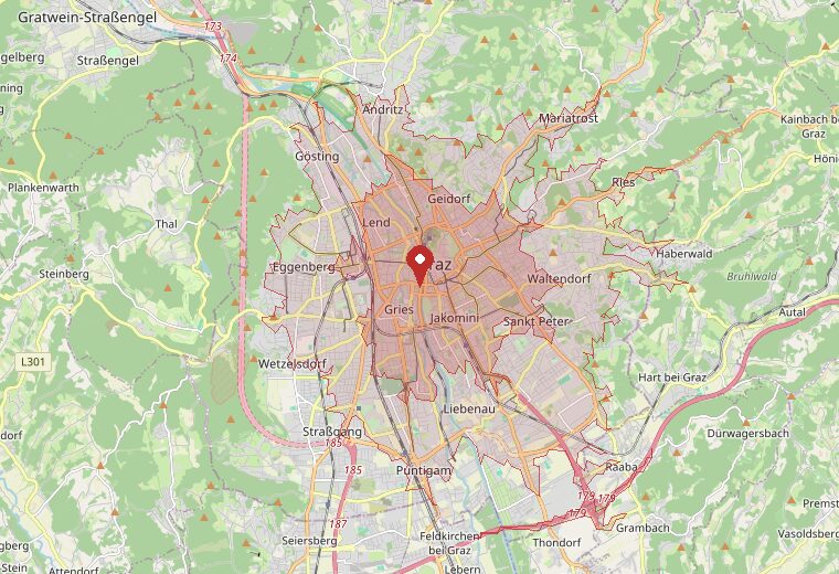 In rund 15 Minuten mit dem Auto erreichbar