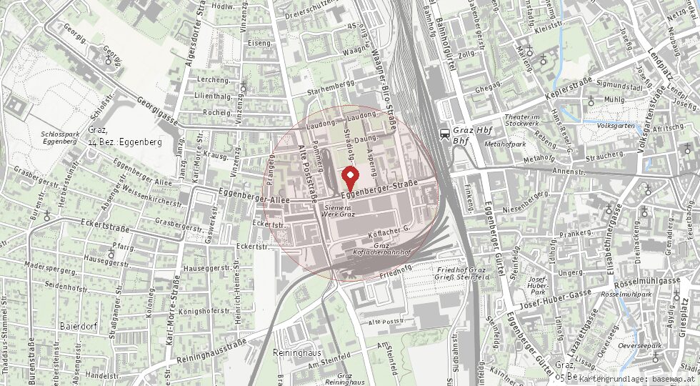 Lage 8020 Graz – Umgebungskarte