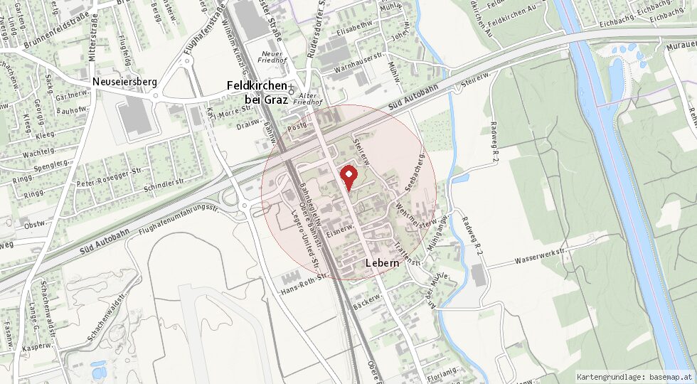 Lage Triesterstraße 77, 8073 Feldkirchen bei Graz – Umgebungskarte