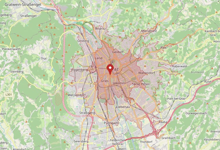 In rund 15 Minuten mit dem Auto erreichbar