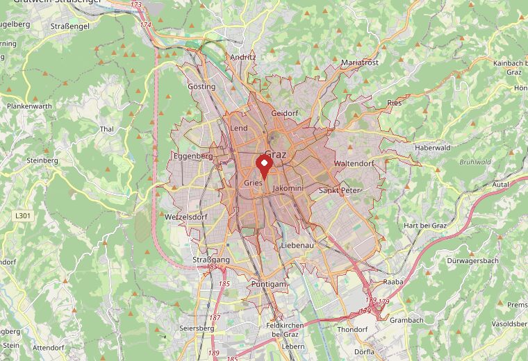 In rund 15 Minuten mit dem Auto erreichbar