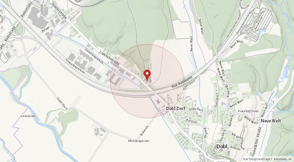 Lage 8143 Dobl – Umgebungskarte