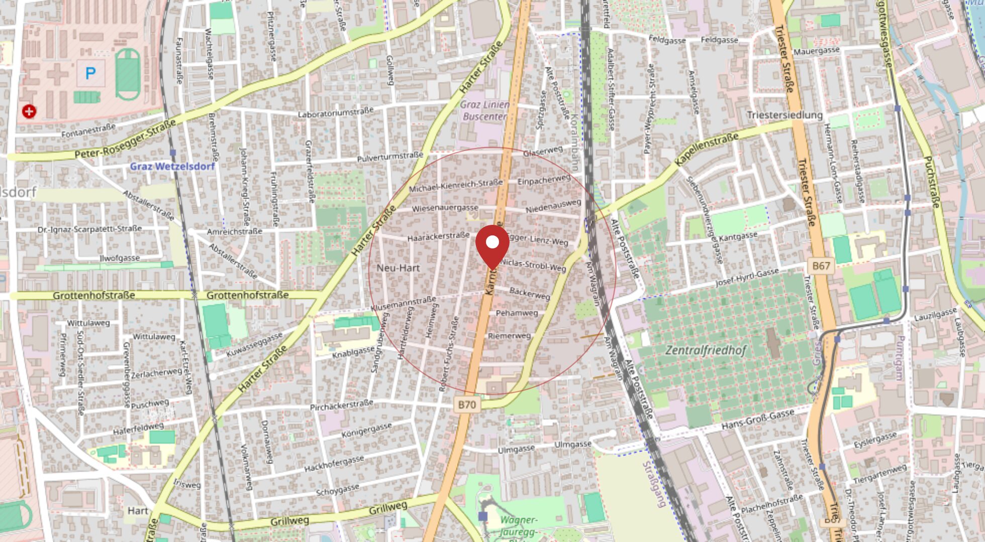 Lage Kärntnerstraße, 8053 Graz · OpenStreetMap