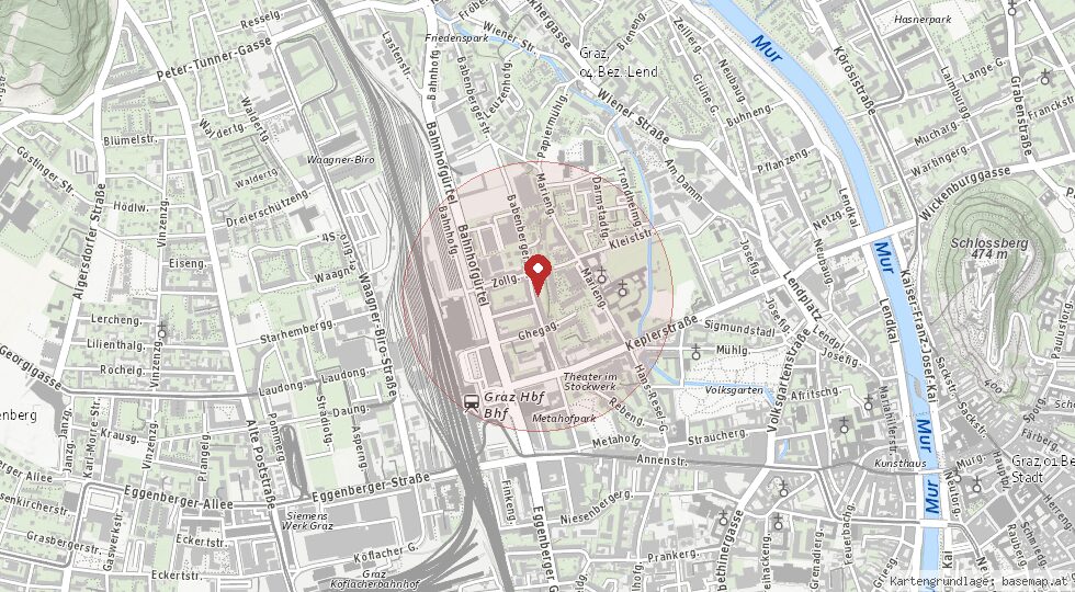Lage 8020 Graz – Umgebungskarte