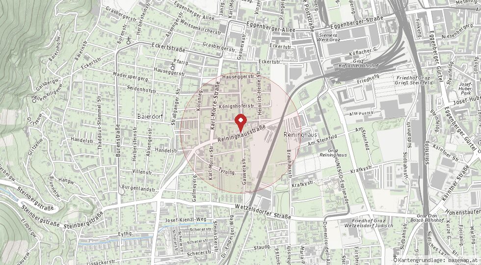 Lage 8020 Graz – Umgebungskarte