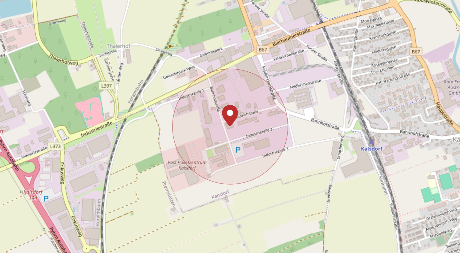 Lage 8401 Kalsdorf bei Graz · OpenStreetMap