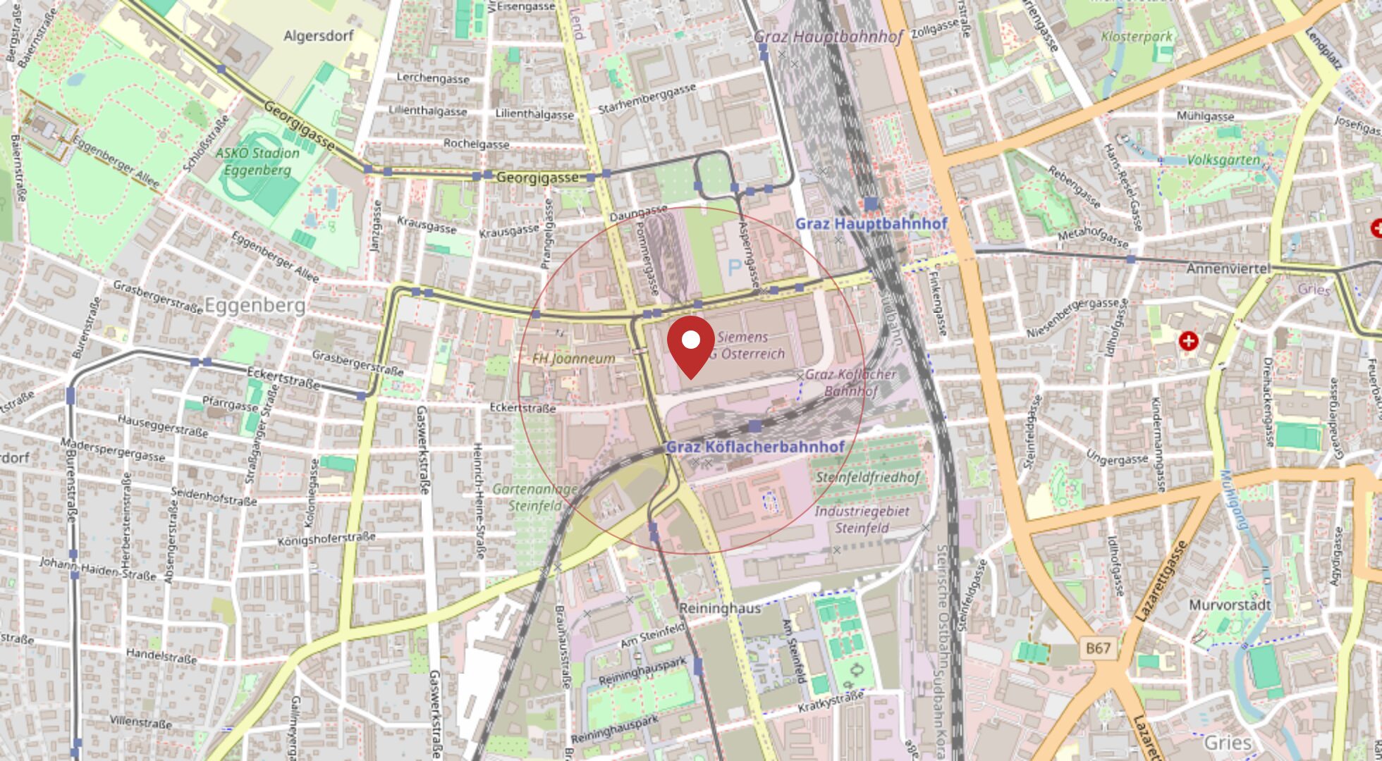 Lage 8020 Graz · OpenStreetMap