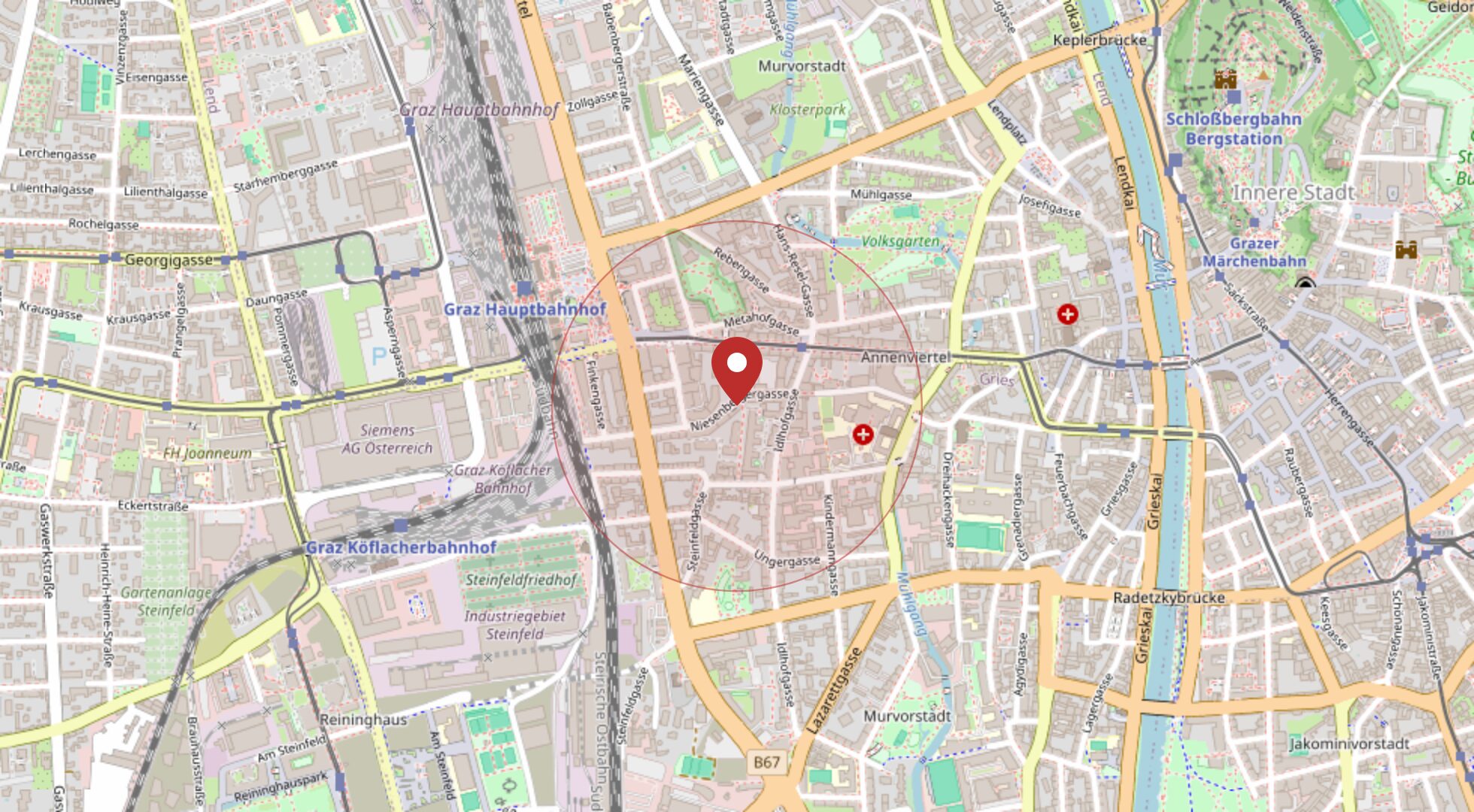 Lage 8020 Graz · OpenStreetMap