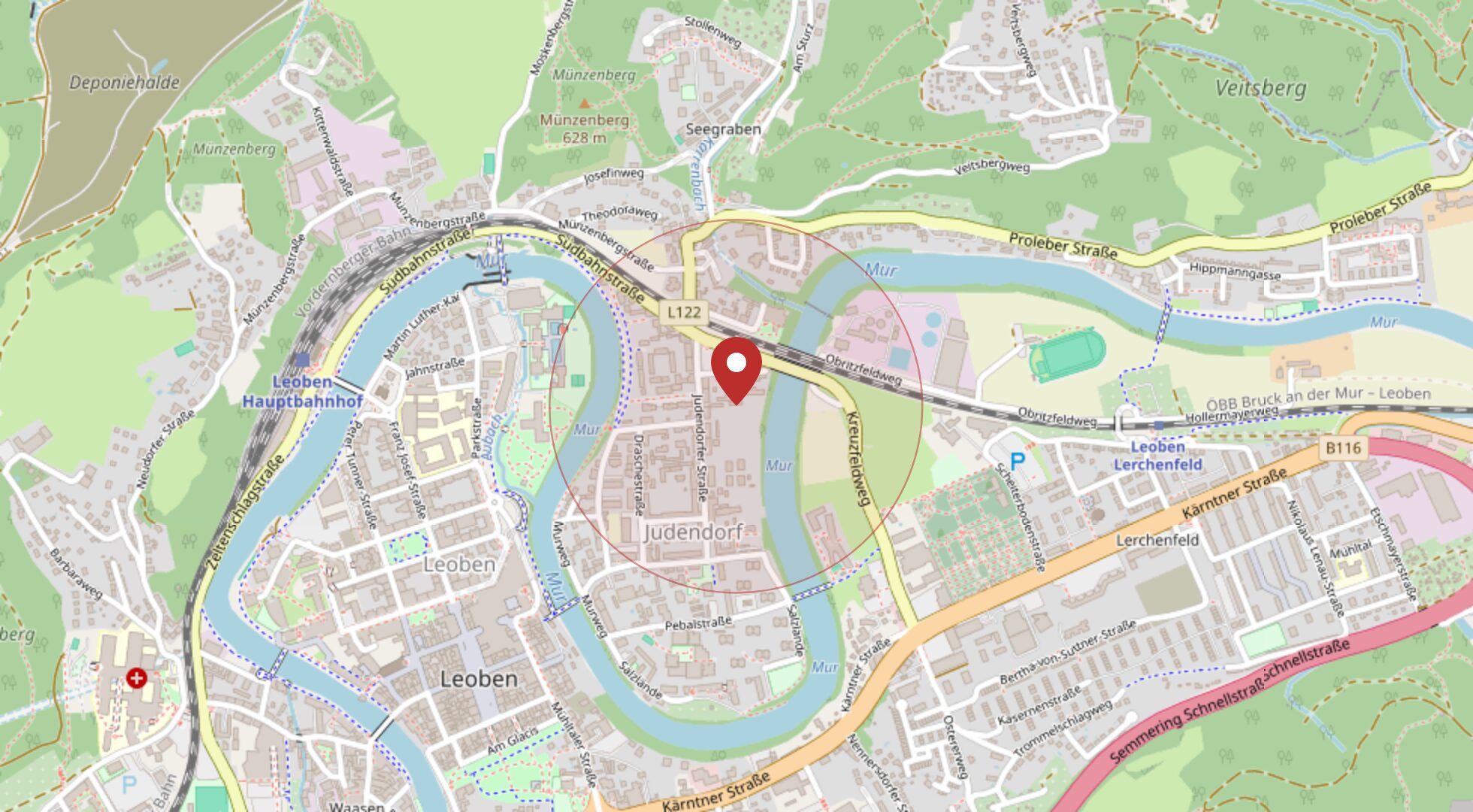 Lage 8700 Leoben · OpenStreetMap