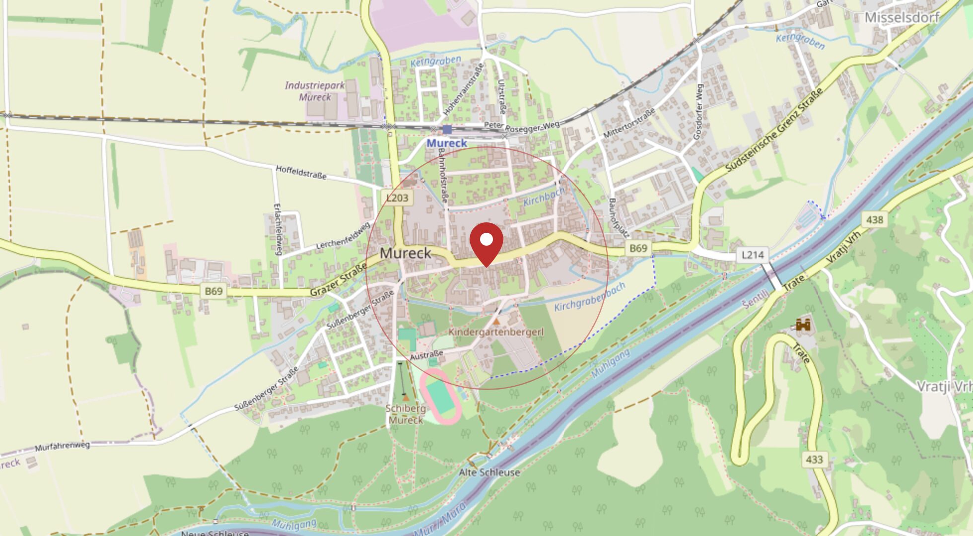 Lage Hauptplatz 14, 8480 Mureck · OpenStreetMap
