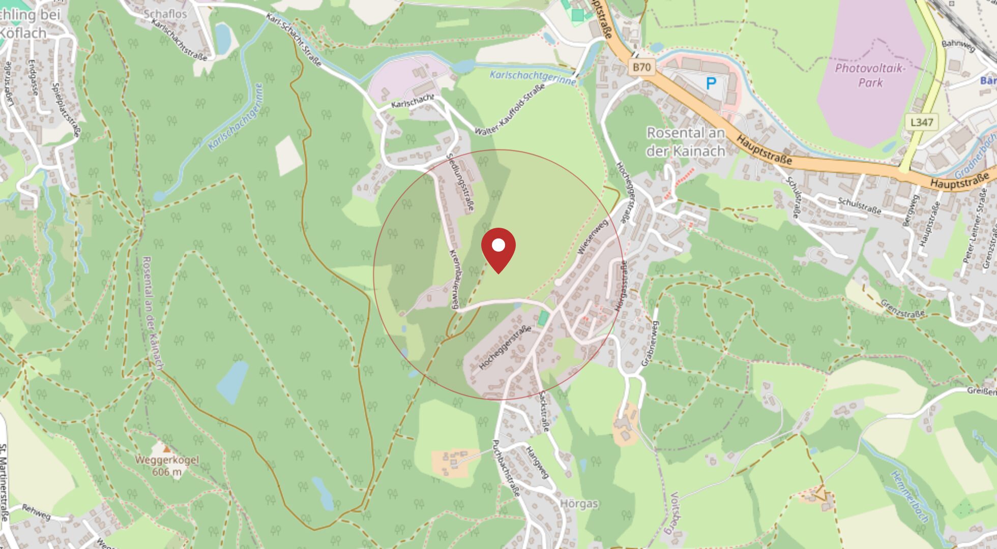 Lage Franz Kautschitsch Straße, 8580 Köflach · OpenStreetMap