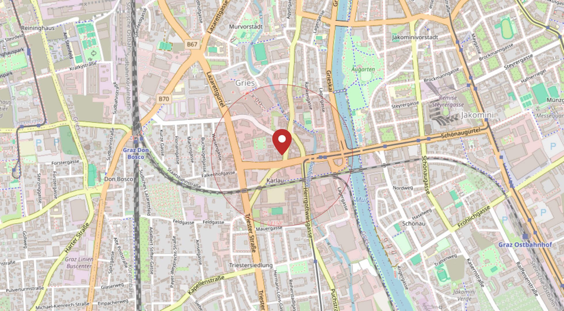 Lage Triester Straße 12, 8020 Graz · OpenStreetMap