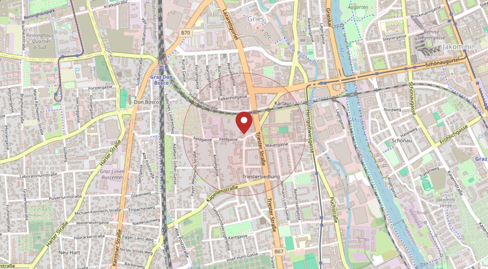 Lage Vinzenz Muchitsch Straße 8, 8020 Graz · OpenStreetMap