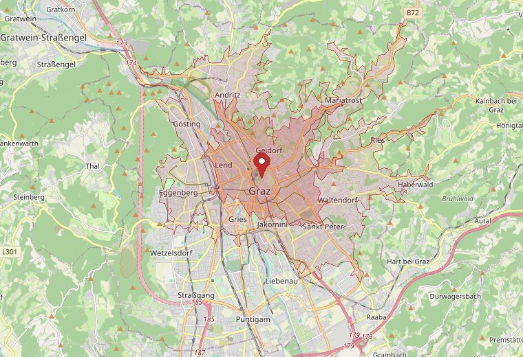 In rund 15 Minuten mit dem Auto erreichbar