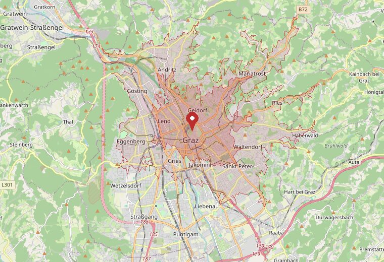 In rund 15 Minuten mit dem Auto erreichbar