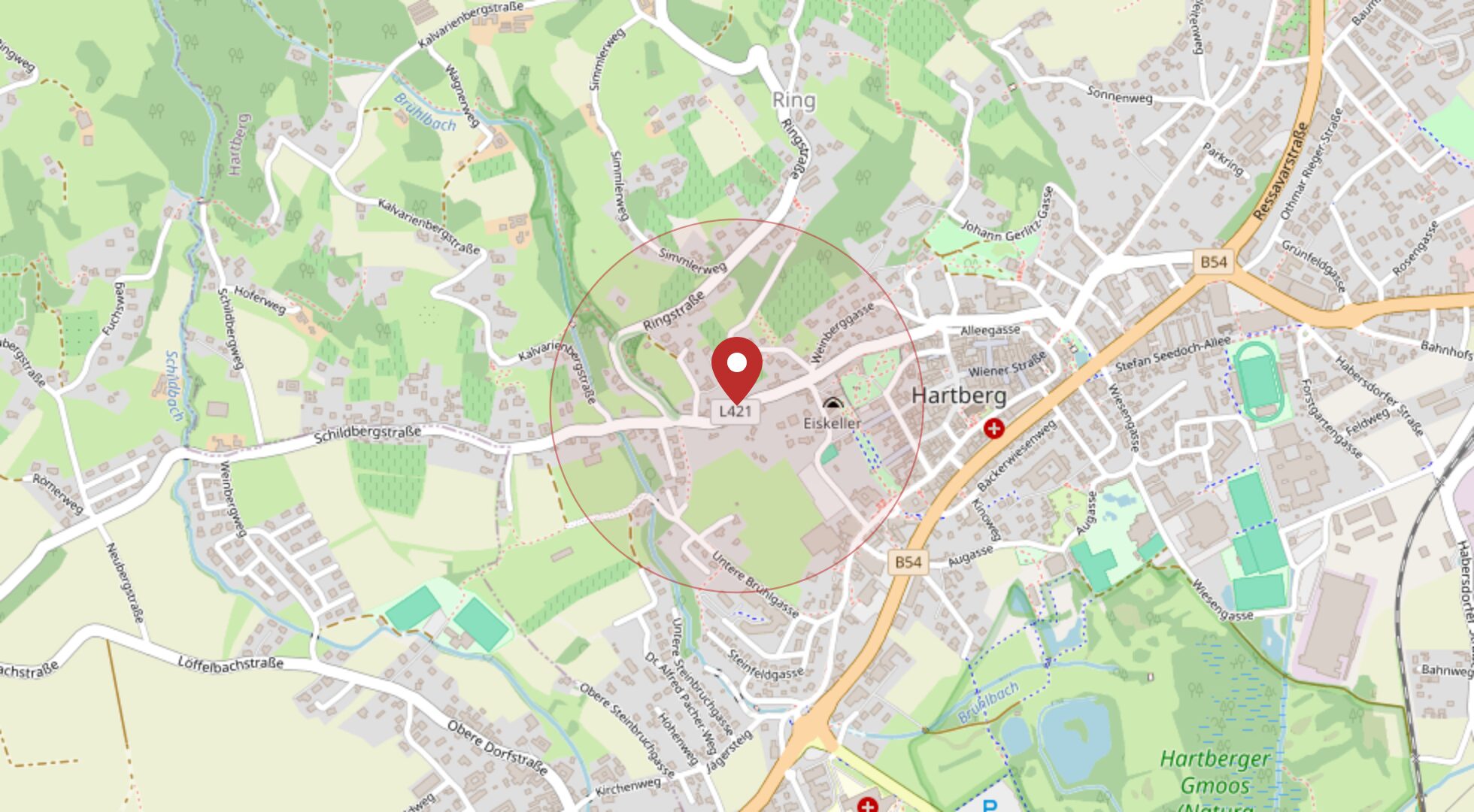 Lage 8230 Hartberg · OpenStreetMap
