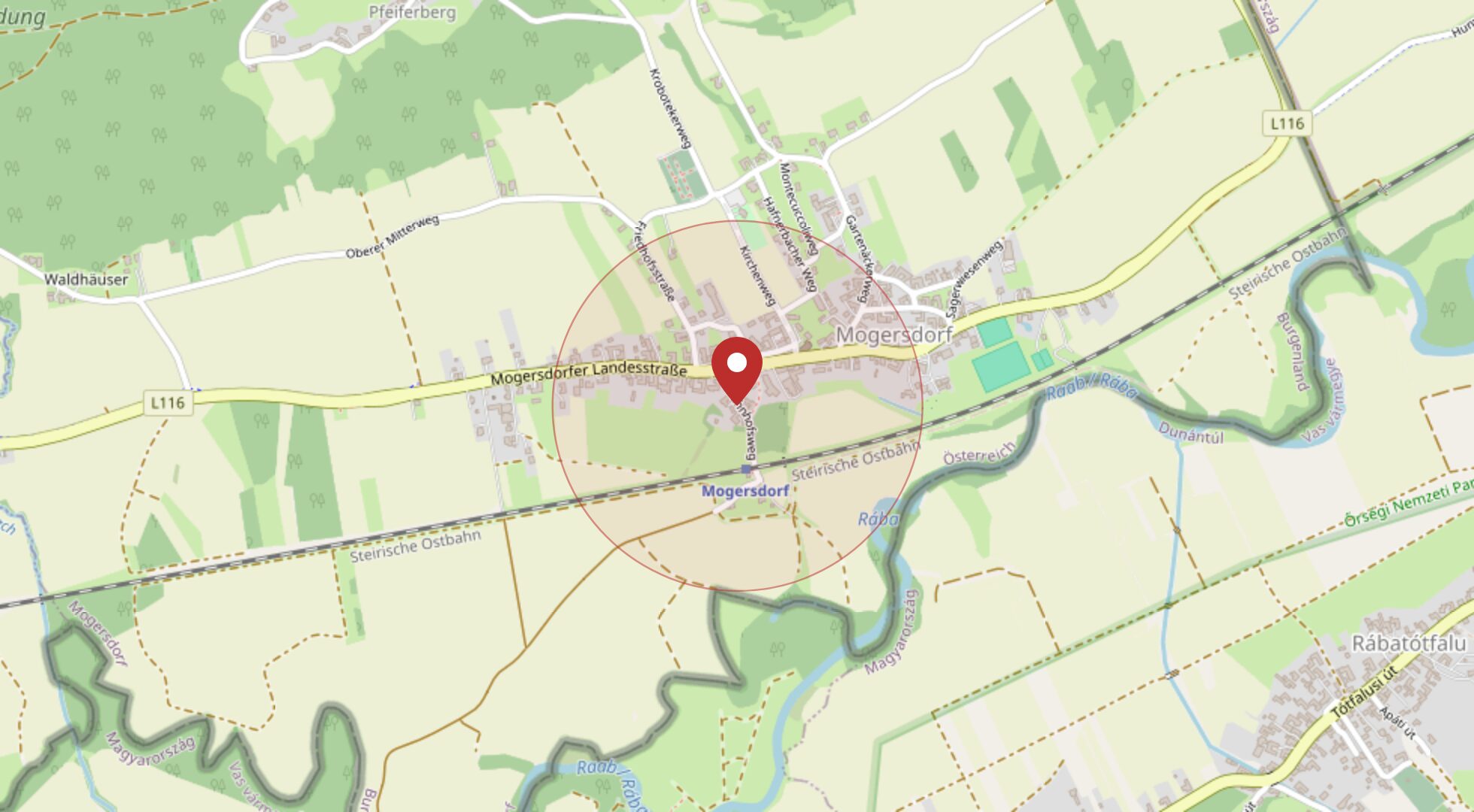 Lage 8382 Mogersdorf · OpenStreetMap
