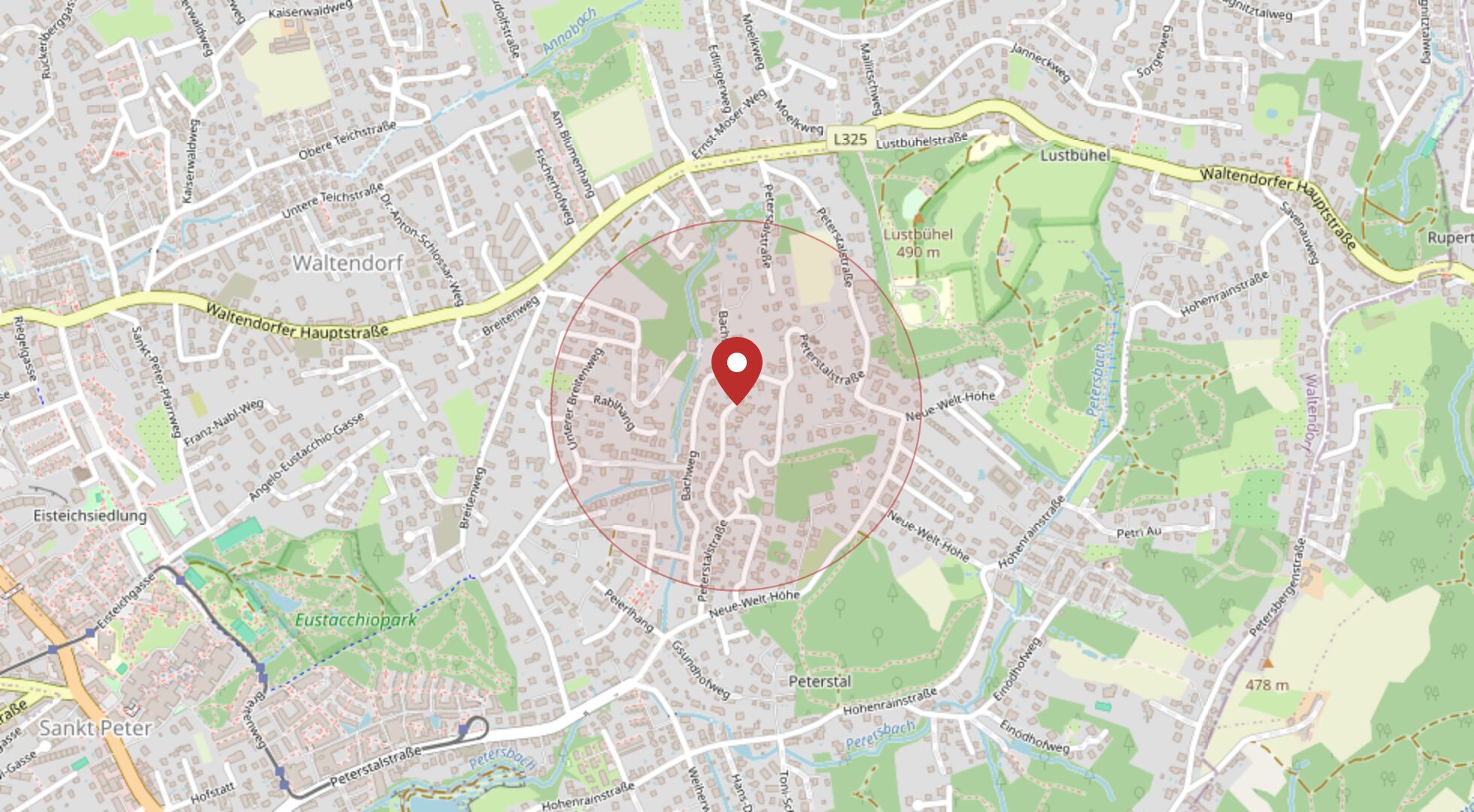 Lage 8042 Graz · St. Peter · OpenStreetMap