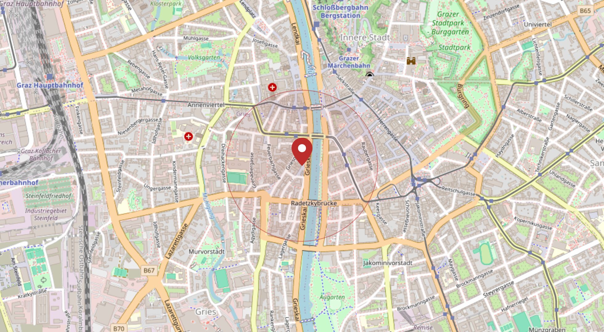 Lage 8020 Graz · OpenStreetMap