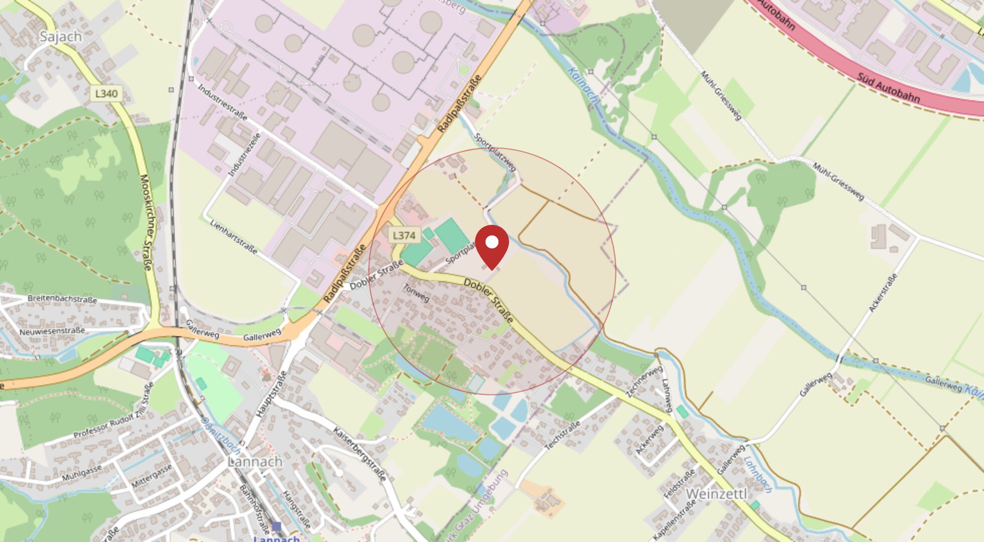 Lage 8502 Lannach · OpenStreetMap