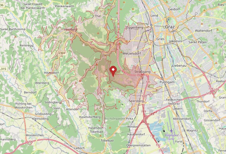 In rund 15 Minuten mit dem Auto erreichbar