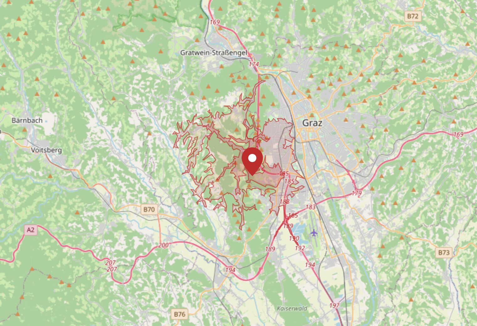 In rund 15 Minuten mit dem Auto erreichbar
