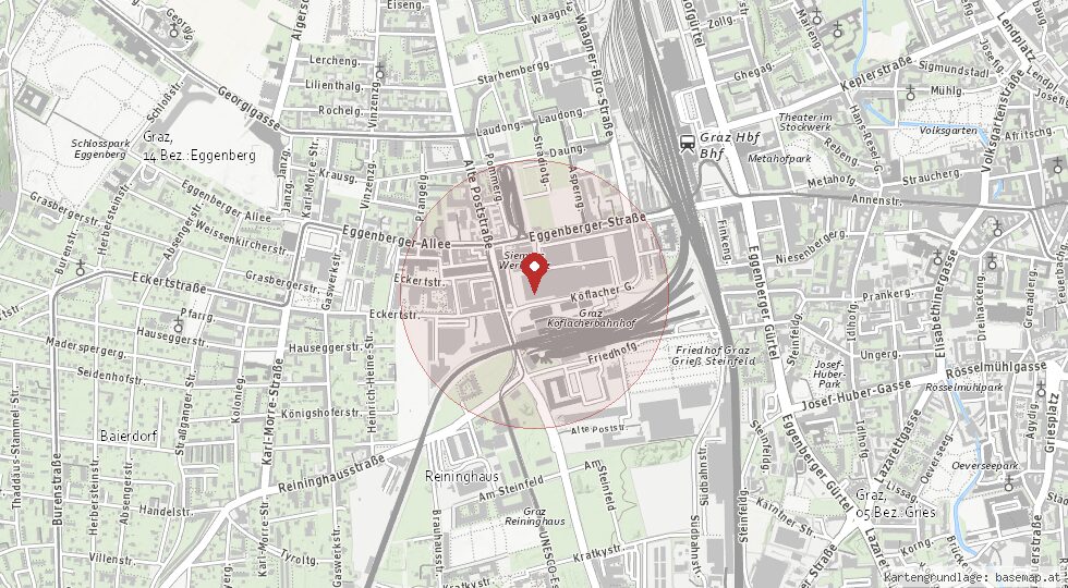 Lage 8020 Graz – Umgebungskarte