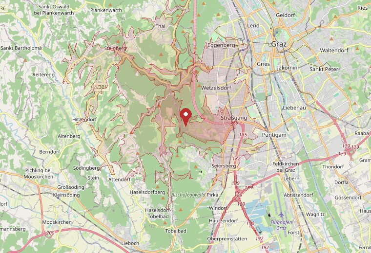 In rund 15 Minuten mit dem Auto erreichbar
