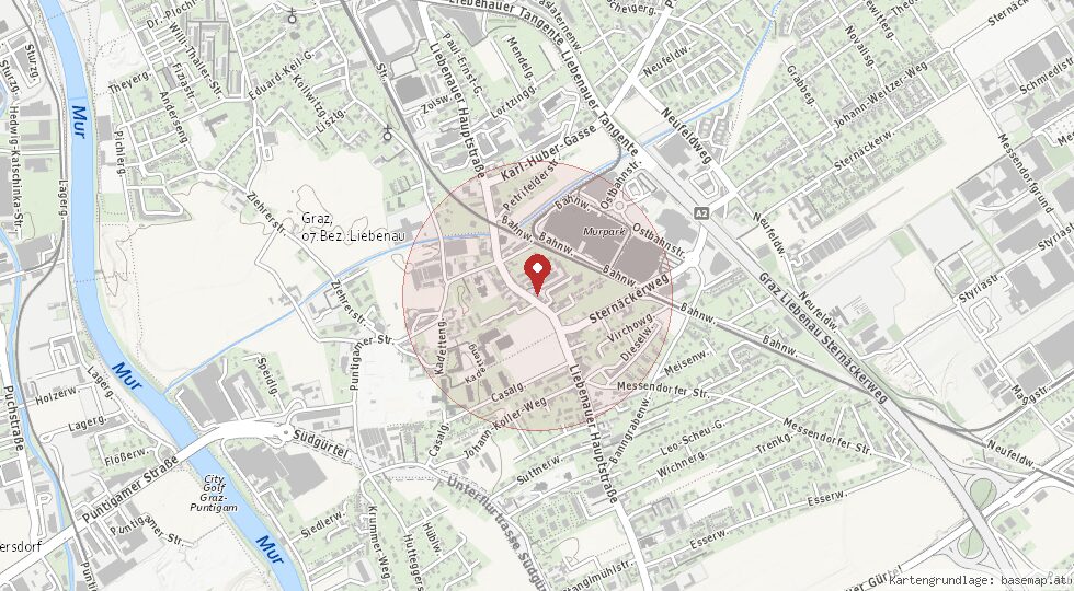 Lage Liebenauer Hauptstraße 91, 8042 Graz · Liebenau – Umgebungskarte