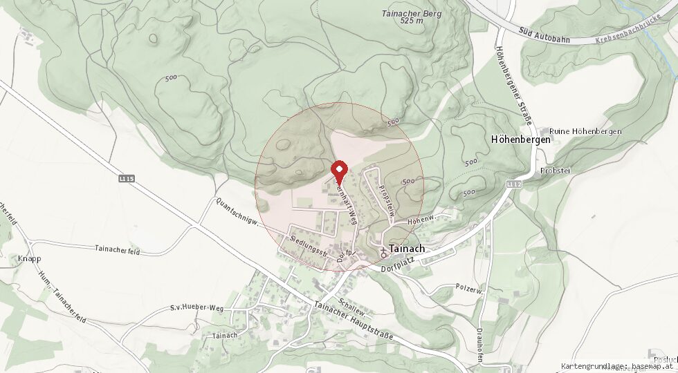 Lage M. Pernhart Weg 34, 9121 Tainach – Umgebungskarte