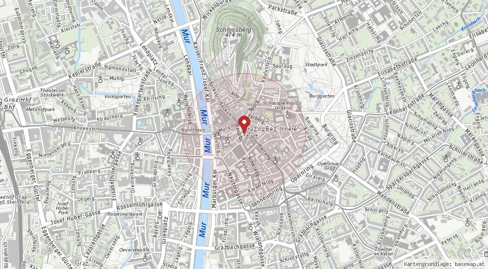Lage 8020 Graz – Umgebungskarte