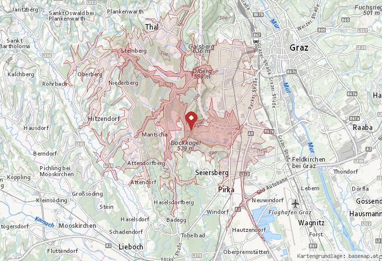 In rund 15 Minuten mit dem Auto erreichbar