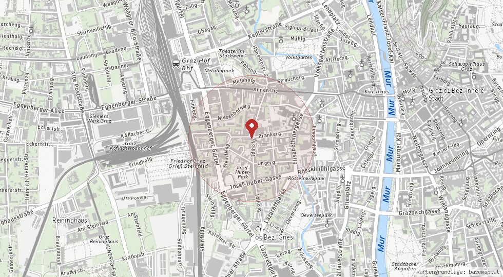 Lage 8020 Graz – Umgebungskarte