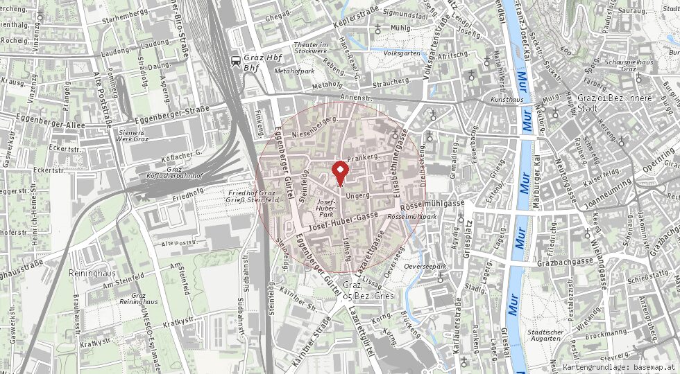 Lage Idlhofgasse, 8020 Graz – Umgebungskarte