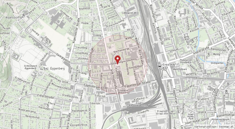 Lage 8020 Graz – Umgebungskarte