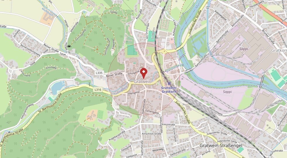 Lage 8112 Gratwein – Umgebungskarte