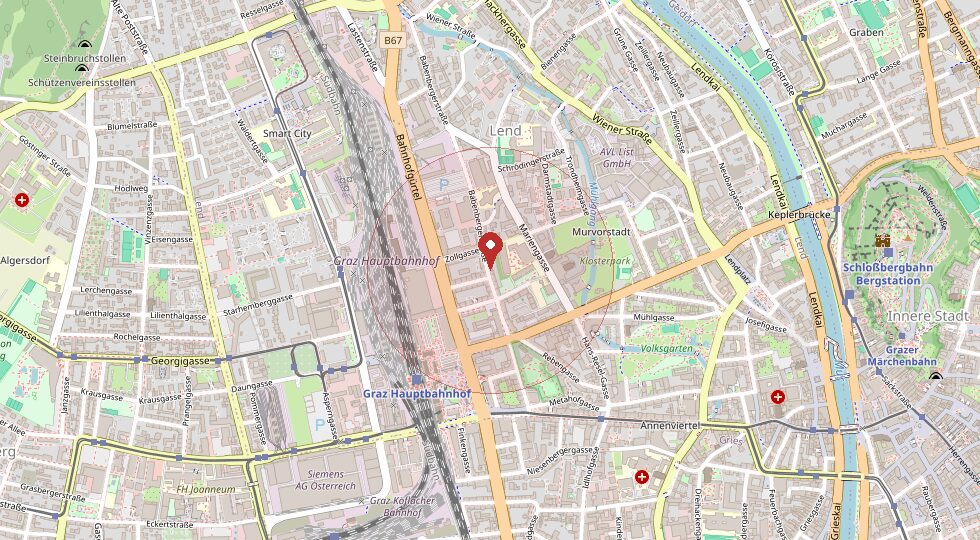 Lage Babenbergerstraße 46, 8020 Graz – Umgebungskarte