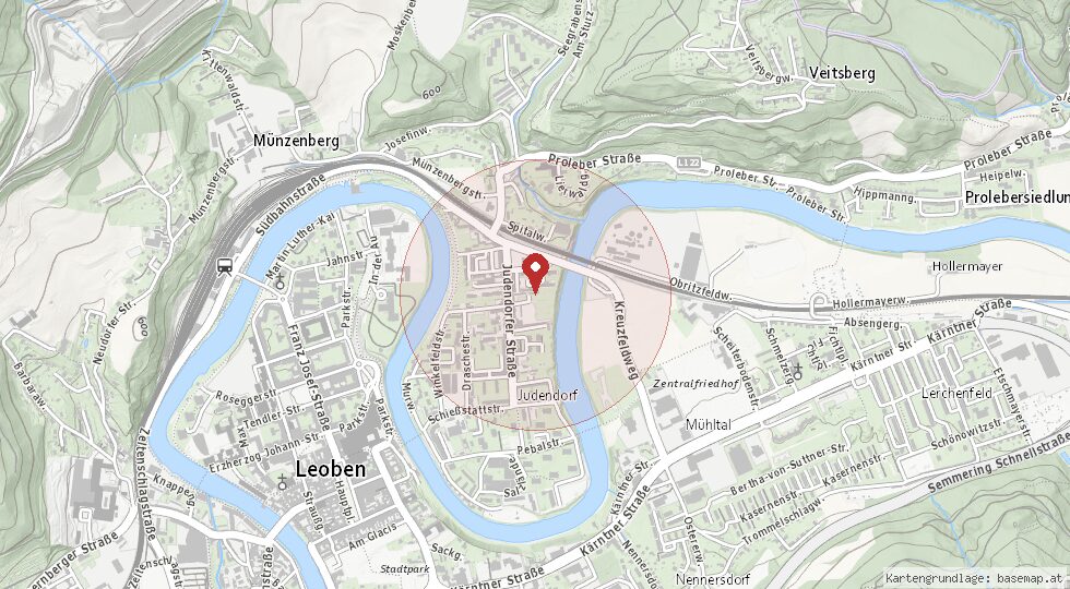 Lage 8700 Leoben – Umgebungskarte